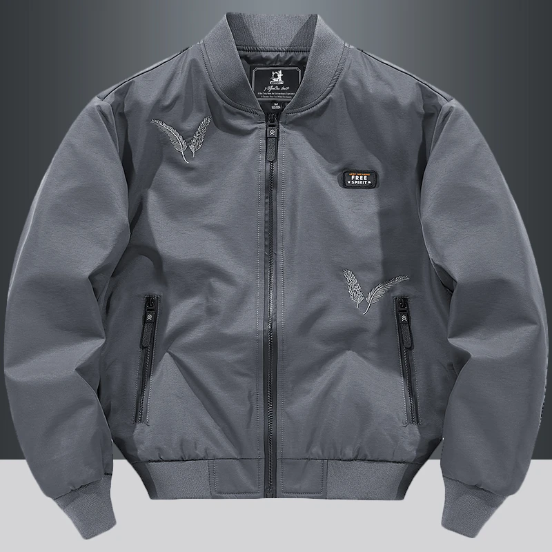 春秋款夹克外套男休闲百搭棒球服外套防风薄款青年宽松飞行茄克