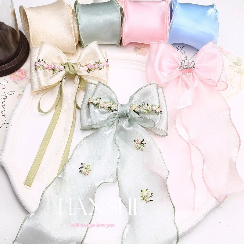 水光纱波浪边丝带拷边纱带手工diy蝴蝶结发饰材料装饰辅料2米价