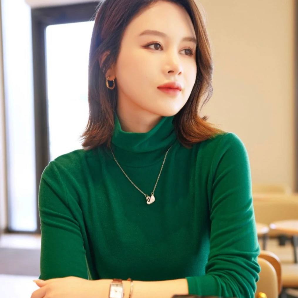 [加厚澳绒]堆堆领冬季内搭外穿洋气上衣T恤9682