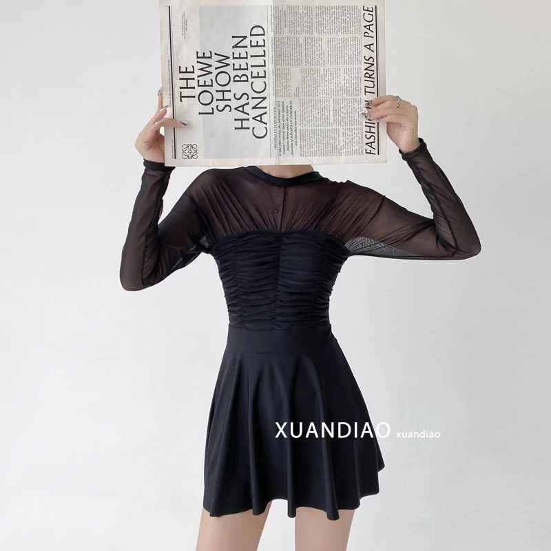 【青松落色】泳衣女2023新款遮肉显瘦高级感加大码mm保守温泉度假