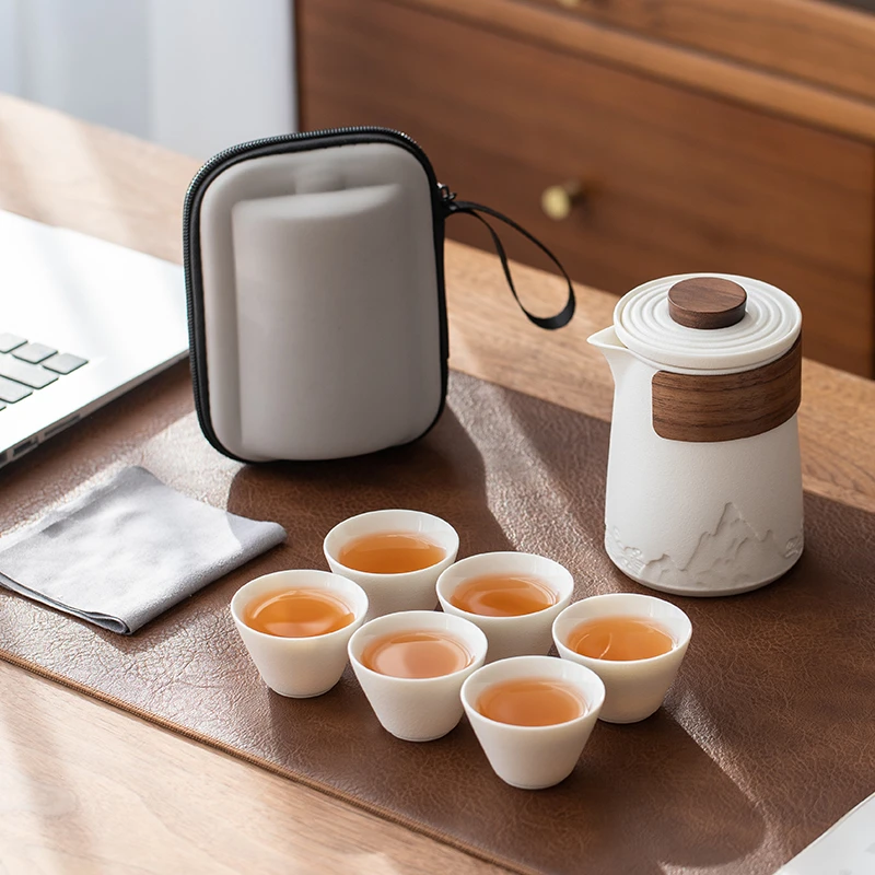 便携式旅行茶具套装户外个人专用随身简易喝茶泡茶杯露野营快客杯
