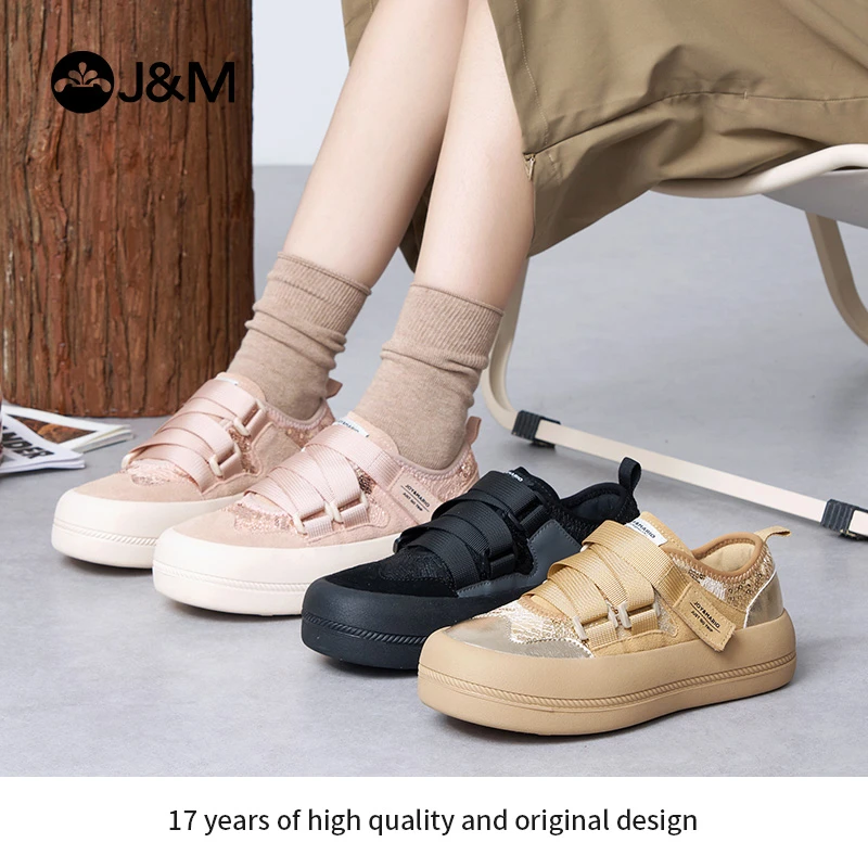 J&M/快乐玛丽2025秋季休闲女鞋百搭增高马卡龙色系单鞋小众87952W
