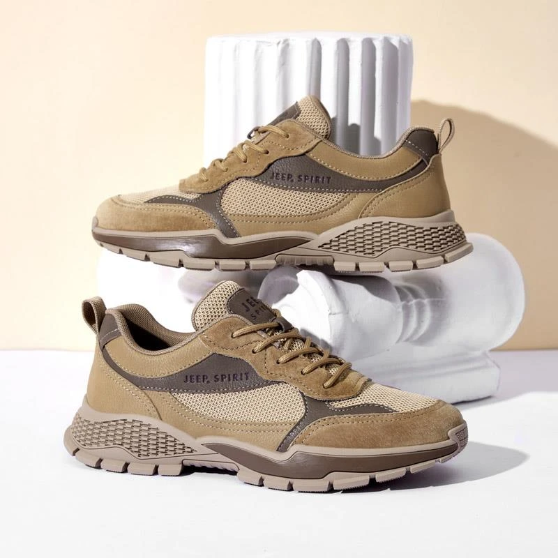jeep吉普新款低帮单鞋运动轻便户外休闲鞋透气网面耐磨防滑爸爸鞋