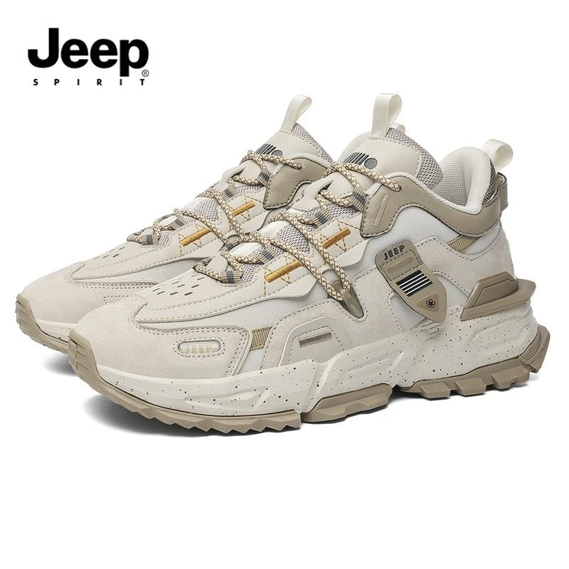 JEEPSPIRIT吉普官网官方专卖店男鞋春季2025新款透气户外运动鞋子