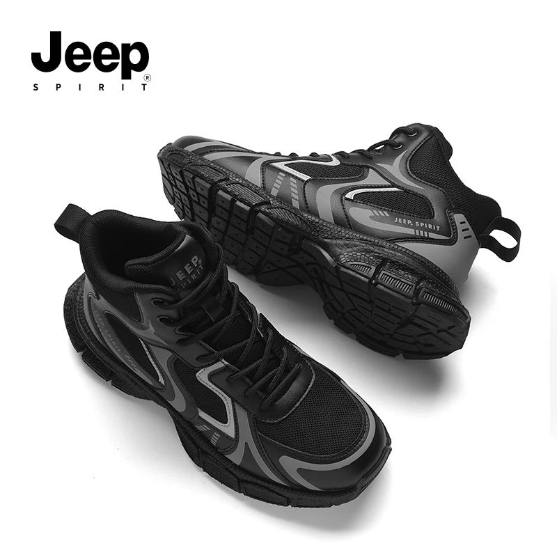 JEEPSPIRIT吉普官网官方专卖店男冬季2025新款高筒加厚保暖运动鞋