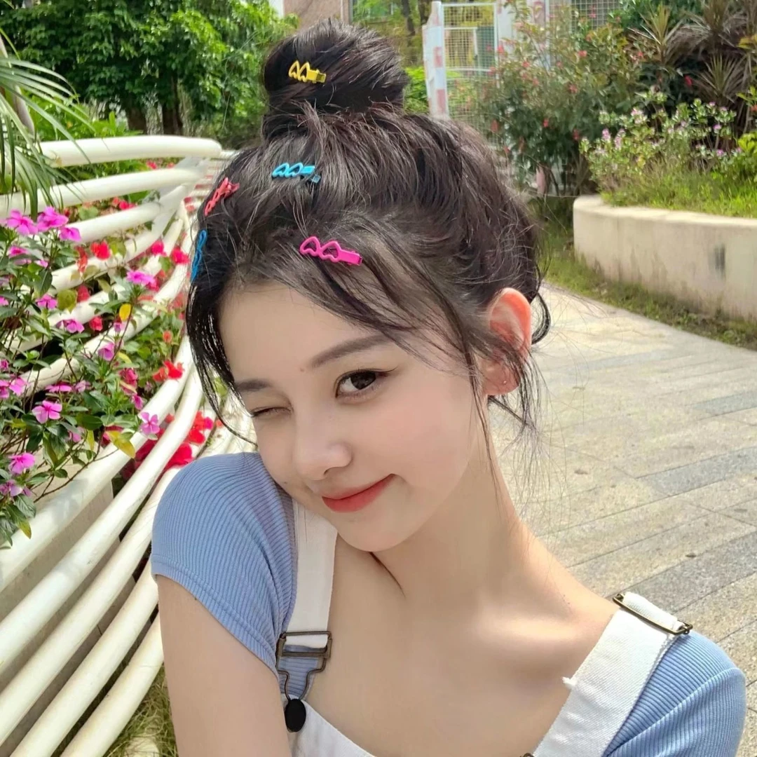 超甜彩色爱心发夹侧边少女边夹夹子小发卡刘海夹鸭嘴夹