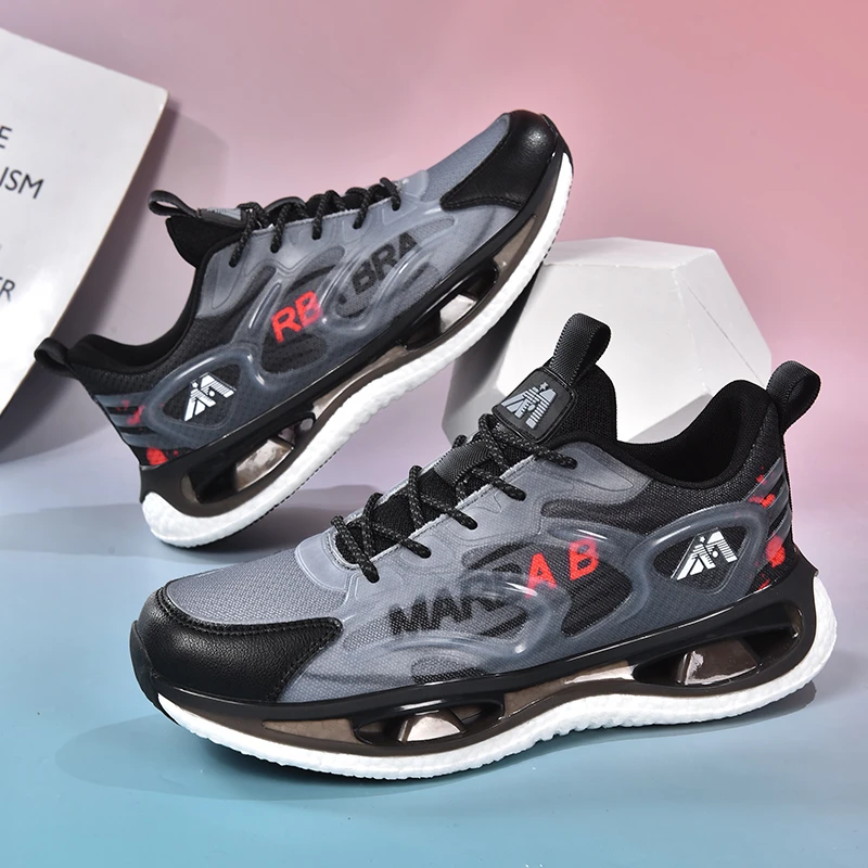 夏季新款时尚百搭透气网面橡塑运动鞋男女款潮鞋男士大底软底潮流