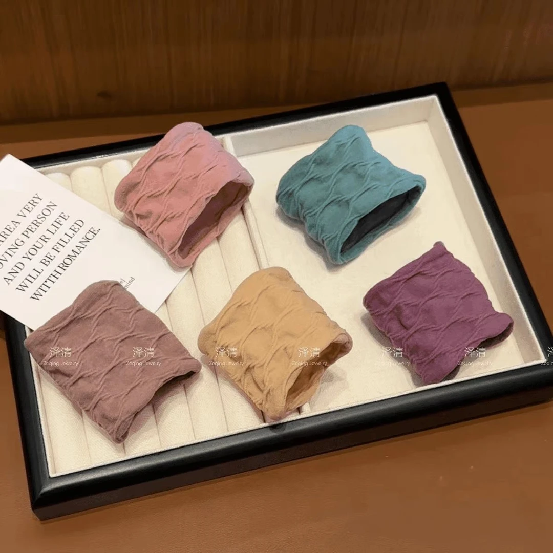 新款~提花高弹耐用扎头发韩式大皮筋高端布艺发圈百搭高马尾头绳