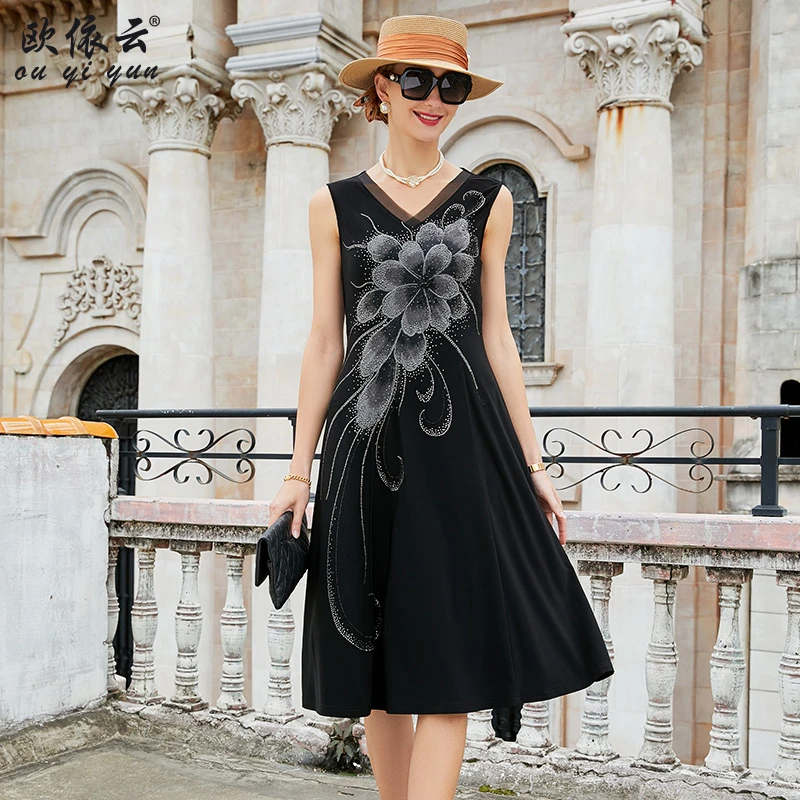 32628背心裙修身大码无袖内搭裙显瘦洋气打底裙中长款春夏2023款