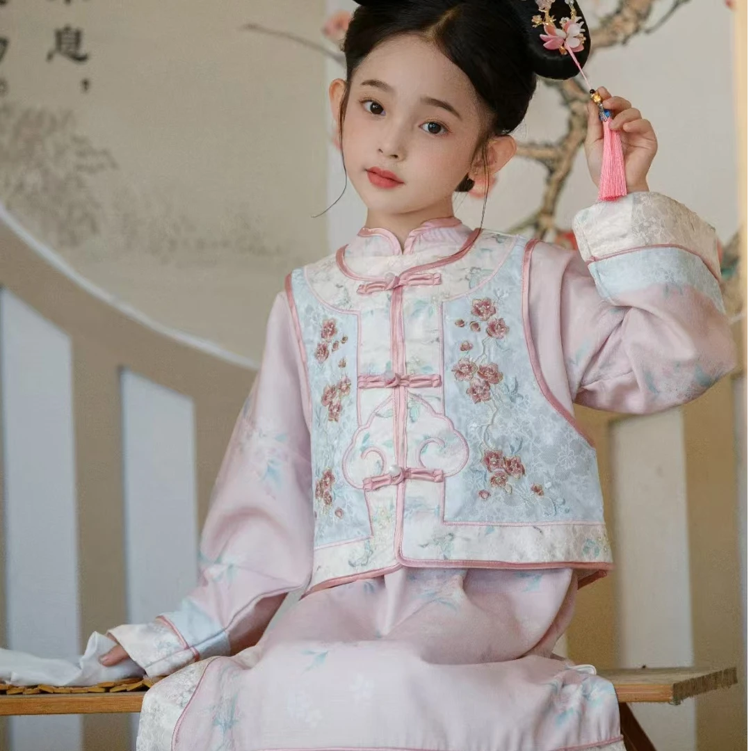 【401】反季清格格服新中式国风两件套马面裙公主裙仙女连衣裙甜