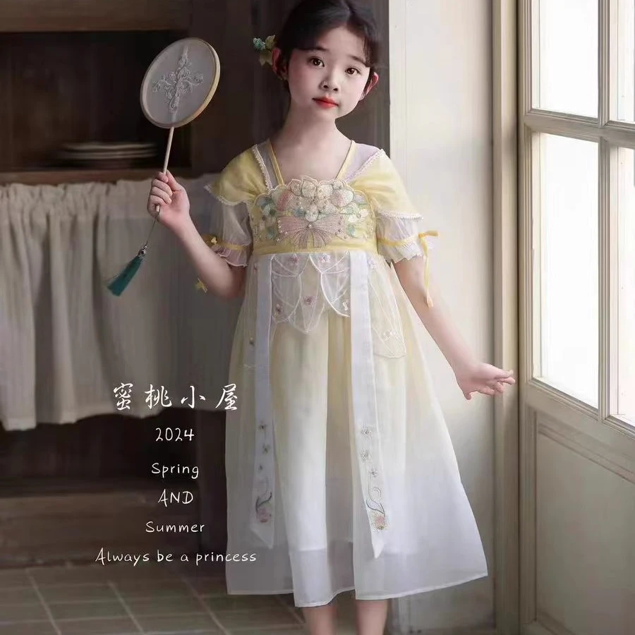 【317】2411公主裙仙女连衣裙甜美女童春夏款儿童节洋气时尚宝宝仙