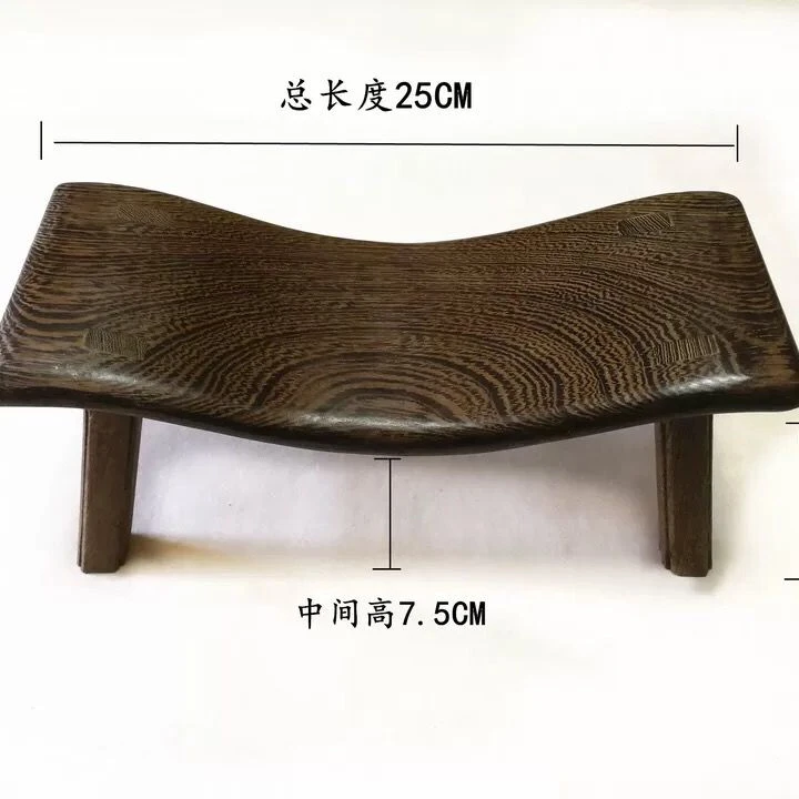 鸡翅木黑檀木实木睡枕凉枕颈椎枕小凳子枕头木枕成人枕木质枕包邮