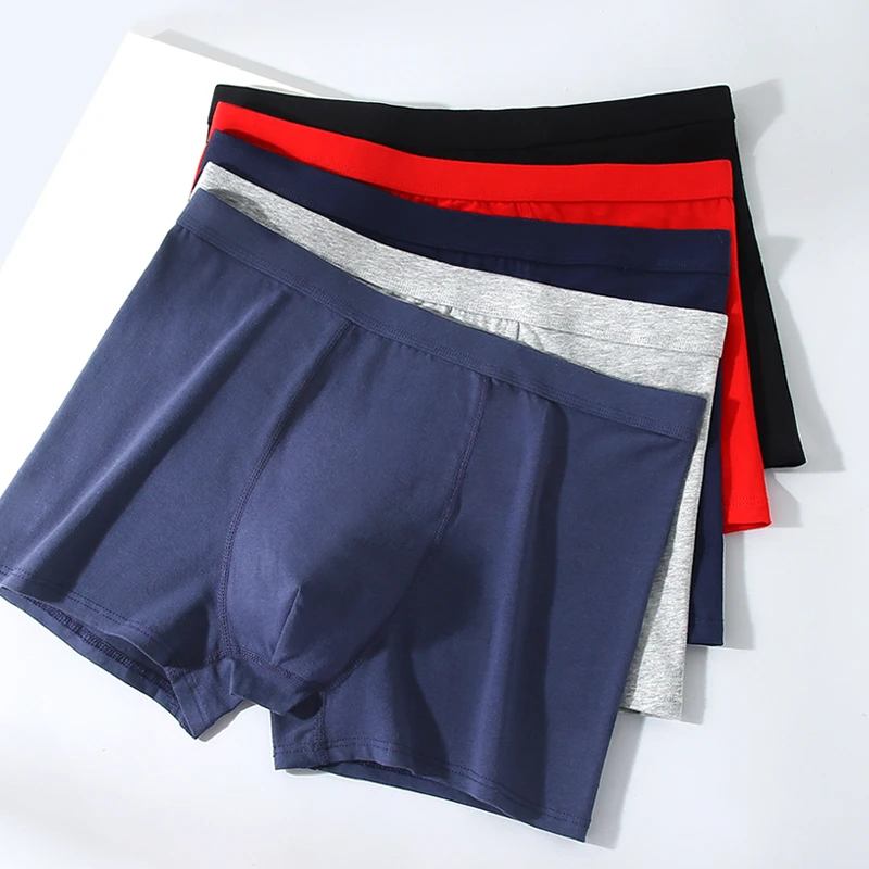 康柏莱男士内裤纯棉平角裤男大码透气性感宽松全棉男生短裤头男款