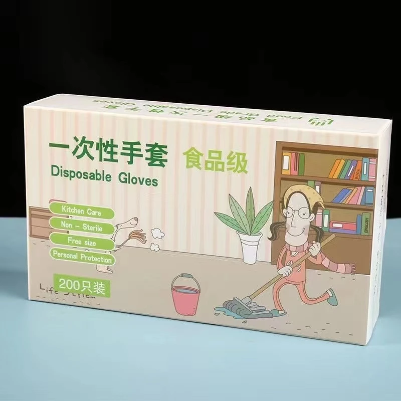9.9元600只防水透明一次性手套加厚商用烧烤耐用防油家务卫生手套