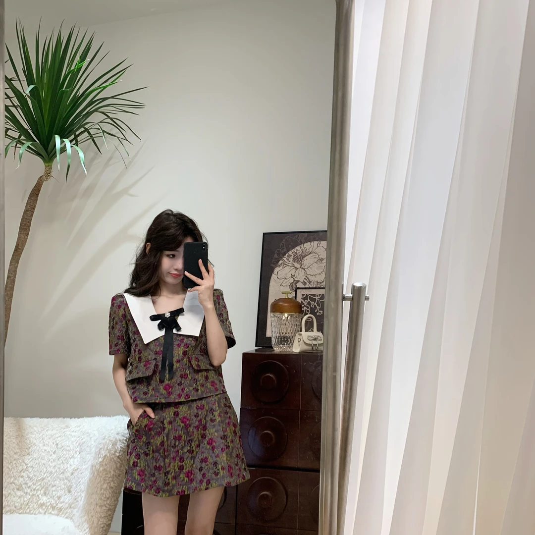 【午后香氛套装】原创设计师女装法式复古日常可穿套装时尚气质