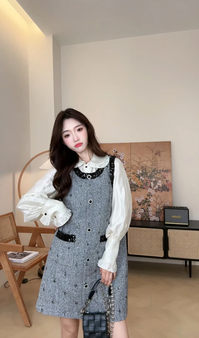 【圆舞曲马甲套装】原创设计师女装法式复古日常可穿套装