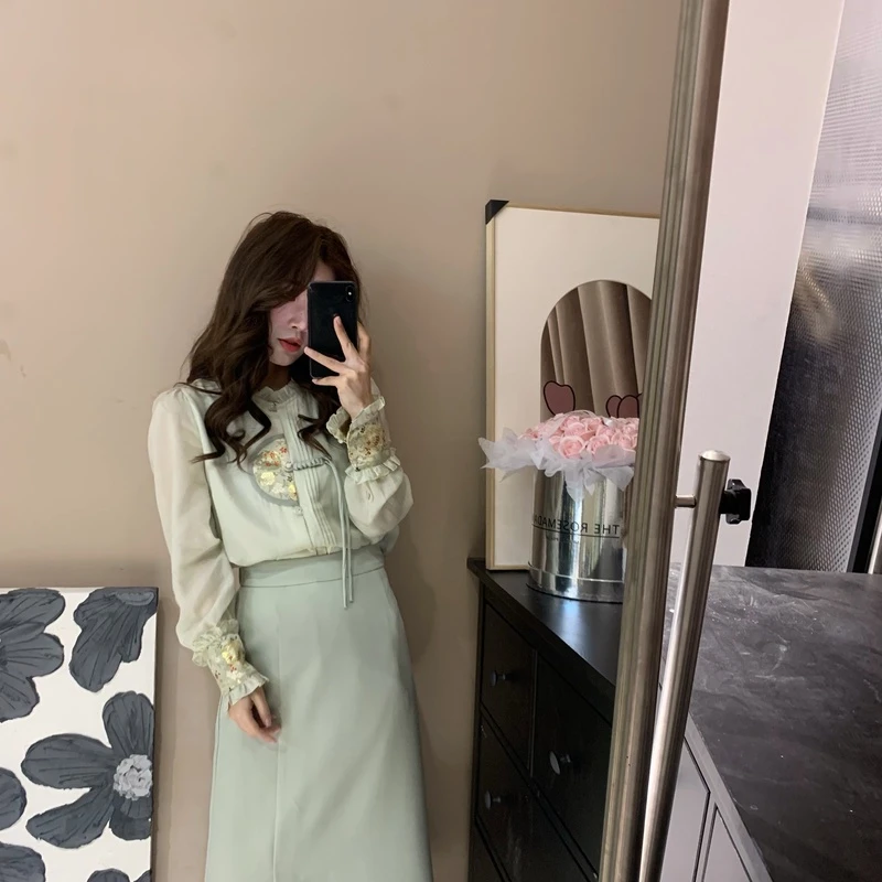 XIAI【一梦清欢套装】原创设计师女装法式复古日常可穿套装