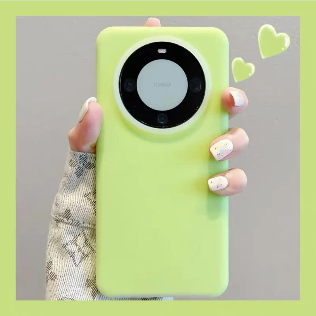 适用华为mate60pro手机壳mate60液态果冰壳亲肤磨砂纯色硅胶