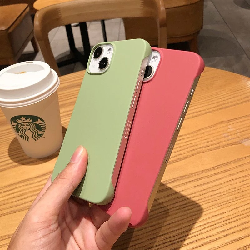 新磨砂无边框苹果13手机壳iPhone12/11pro max防摔xs/xr套7/8plus