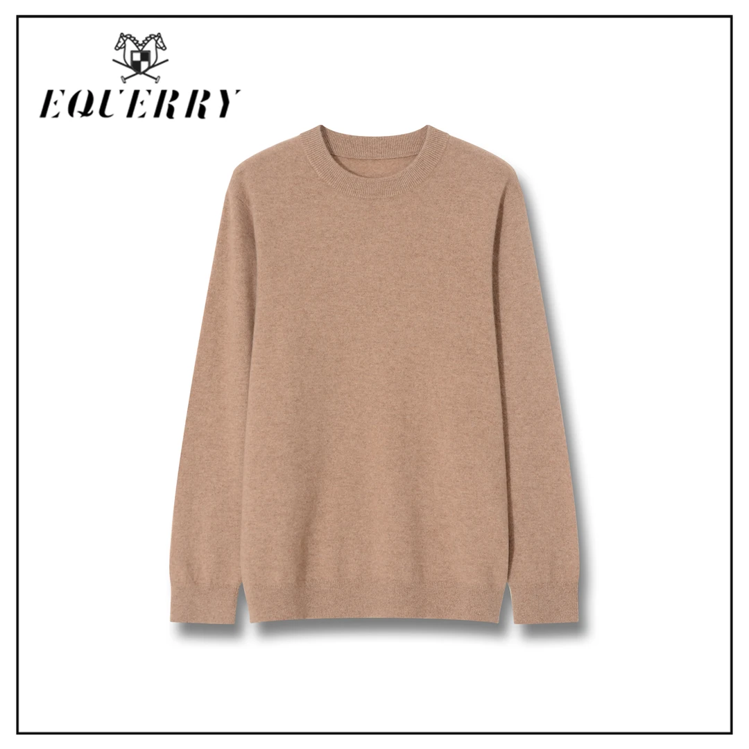 【潘文青专享】EQ男装山羊绒圆领柔感针织衫EQ22ASY11-M376