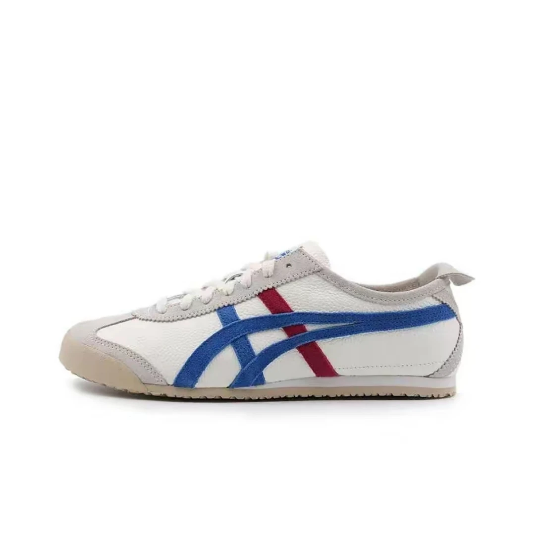 Onitsuka Tiger鬼冢虎 百搭 皮革 低帮 运动休闲鞋 男女同款 白蓝