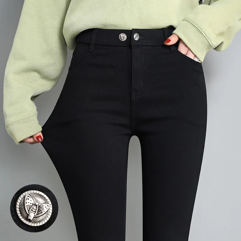 2023秋季新款韩版百搭神裤休闲裤打底裤女高腰显瘦小脚裤外穿紧身
