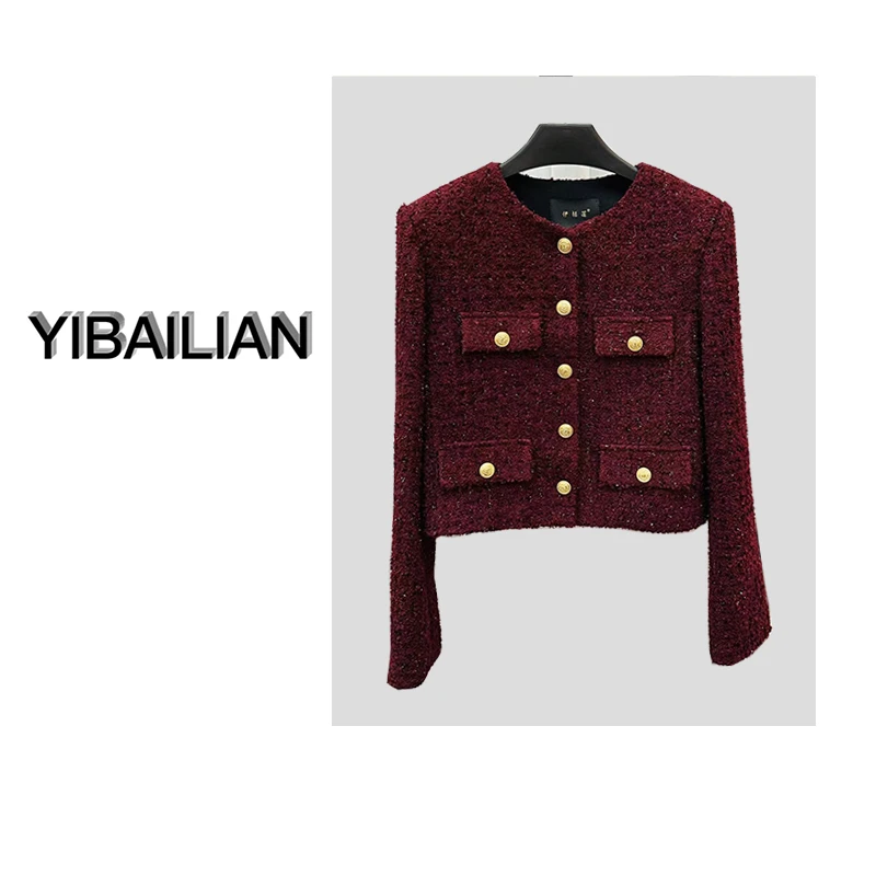 2024早秋新款绵羊毛轻奢气质轻奢高定显瘦小香风外套女上衣BN0241