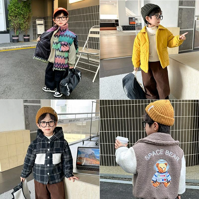 （1-100）卡尔达单件清仓男童2023冬季酷帅气风时尚棉马甲棉衣羽