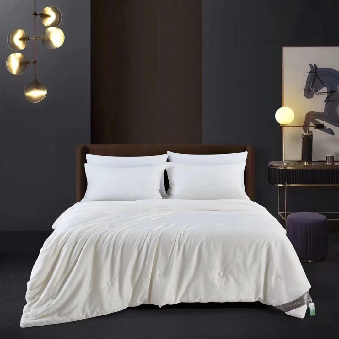 【至臻轻奢】轻奢秋冬抗菌防螨蚕丝被柞蚕丝被高端被子赠品