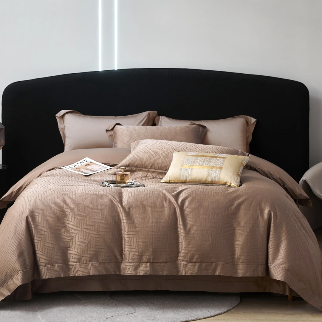 【新品赏心】高端全棉色织提花四件套轻奢简约