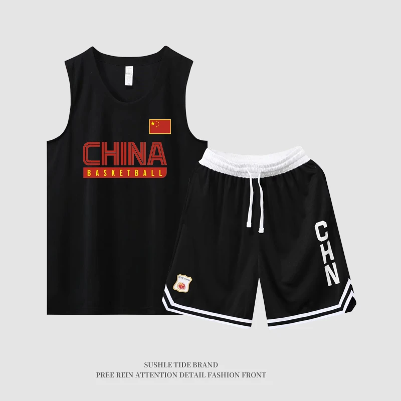 新款中国队篮球服套装男篮球衣国家队训练比赛队服运动背心球服