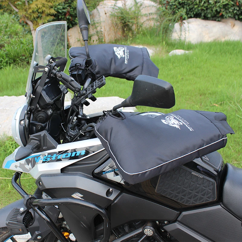 摩托车手把套全身防暴雨防水挡风电动车手套护手防寒棉把套