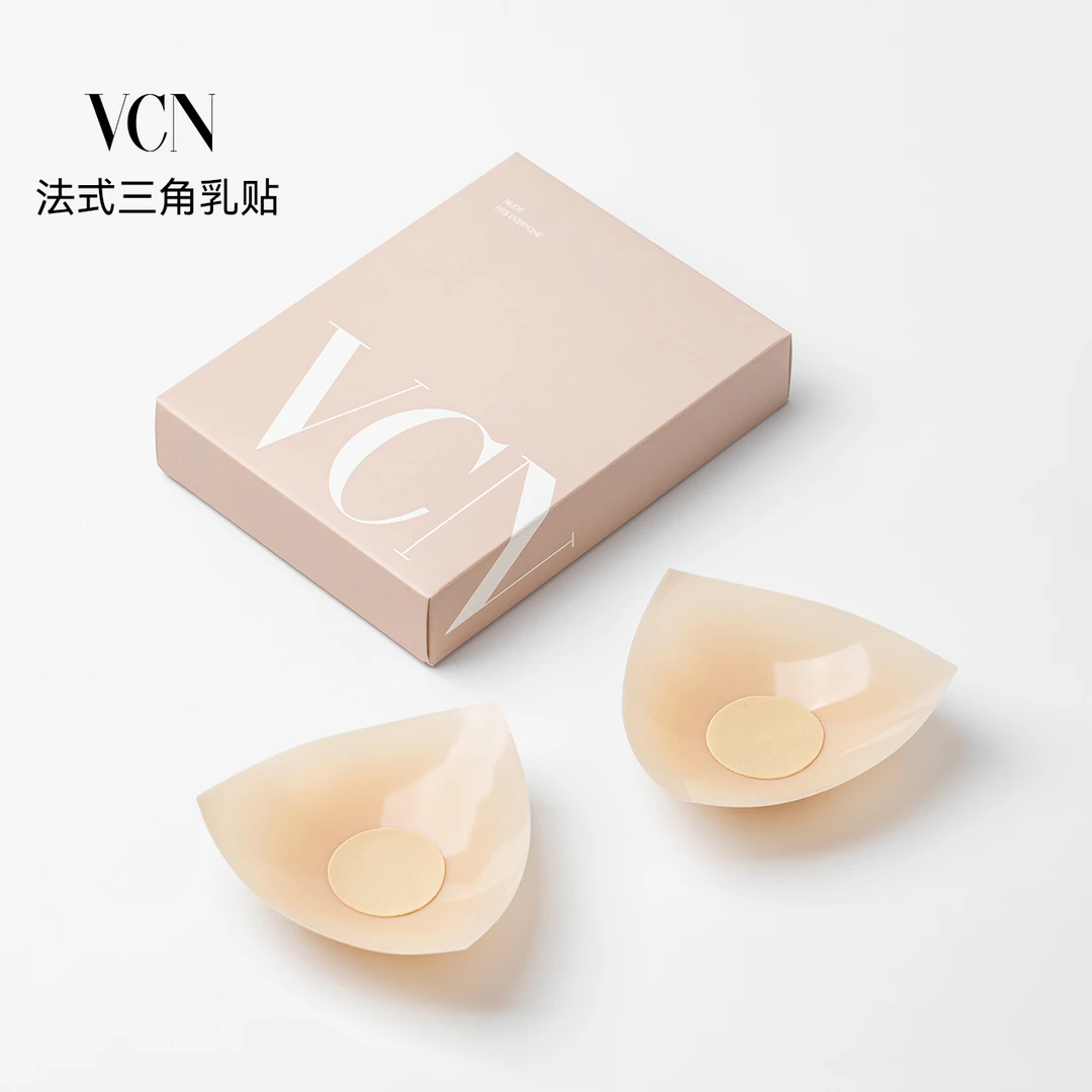 【比基尼乳贴】VCN法式三角隐形硅胶泳衣防凸点婚纱用胸贴女士内衣