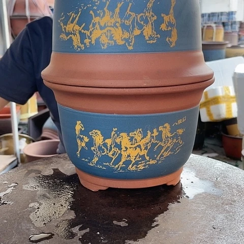紫砂20CM（含）-50CM（不含）八骏图25/25
