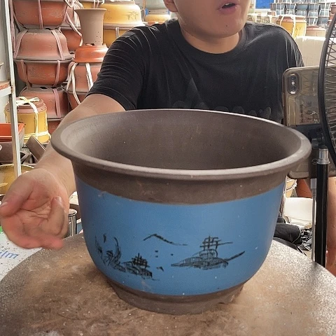 紫砂20CM（含）-50CM（不含）蓝色012