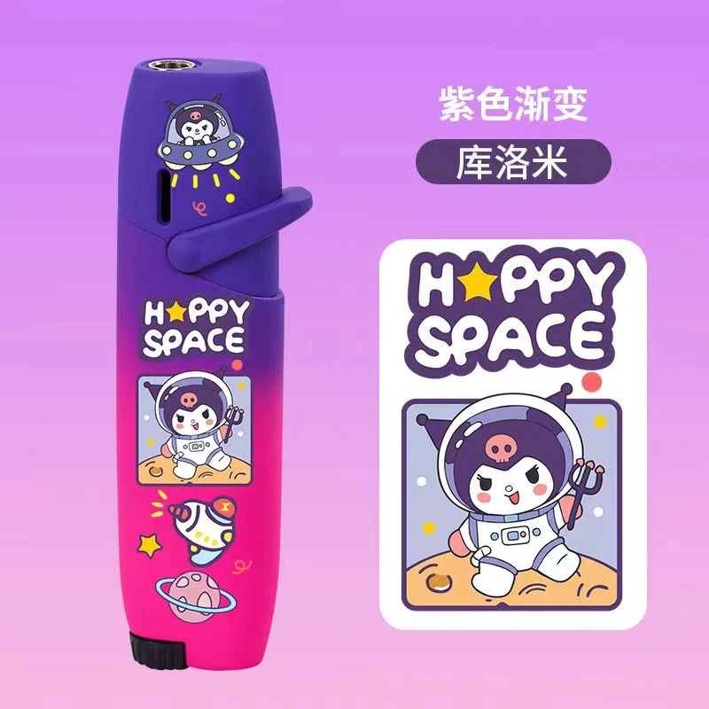 网红可爱卡通草莓熊防风打火机粉色火焰个性创意设计送给男友闺蜜