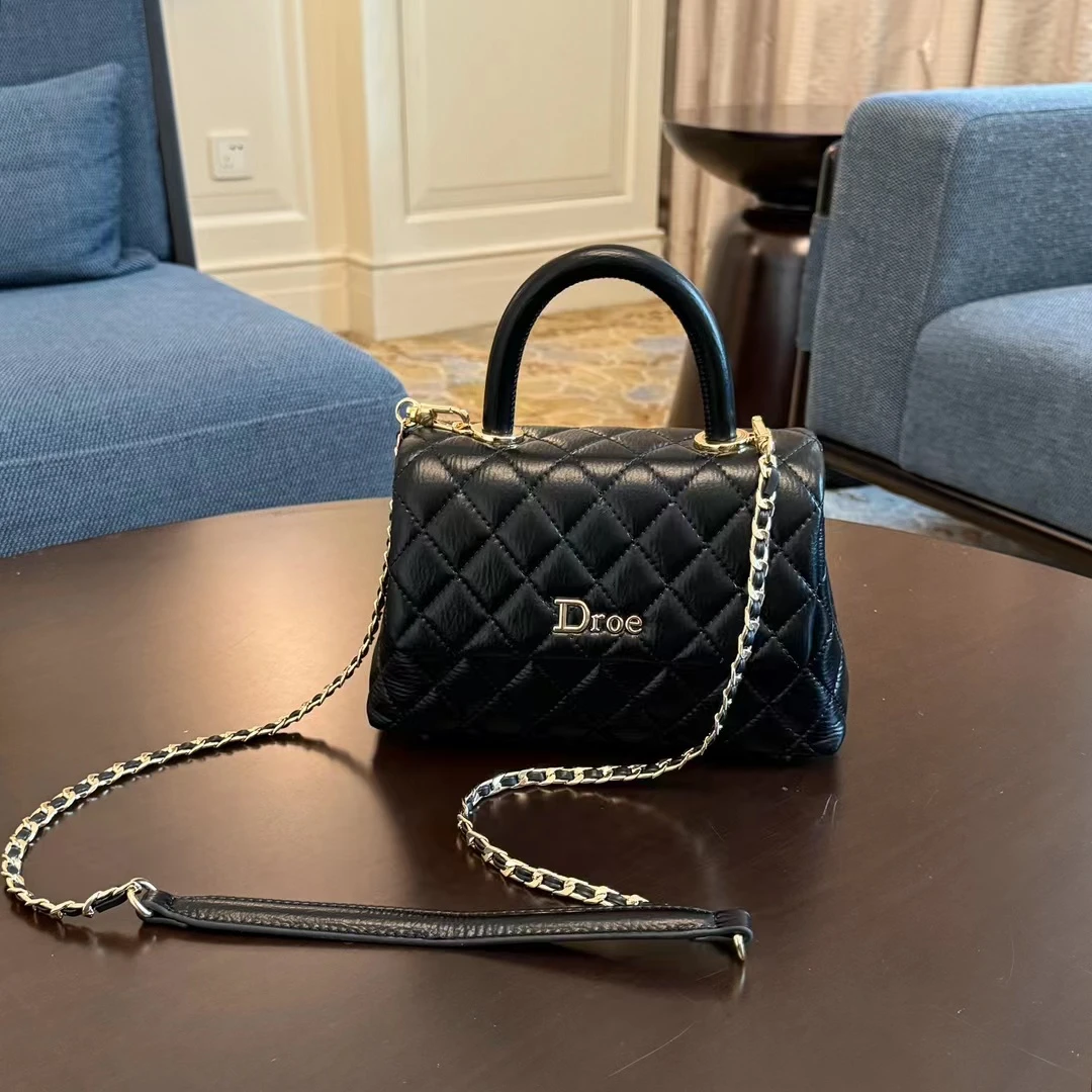 女士小香风气质手提包真皮女包新款时尚百搭斜挎包小众经典单肩包