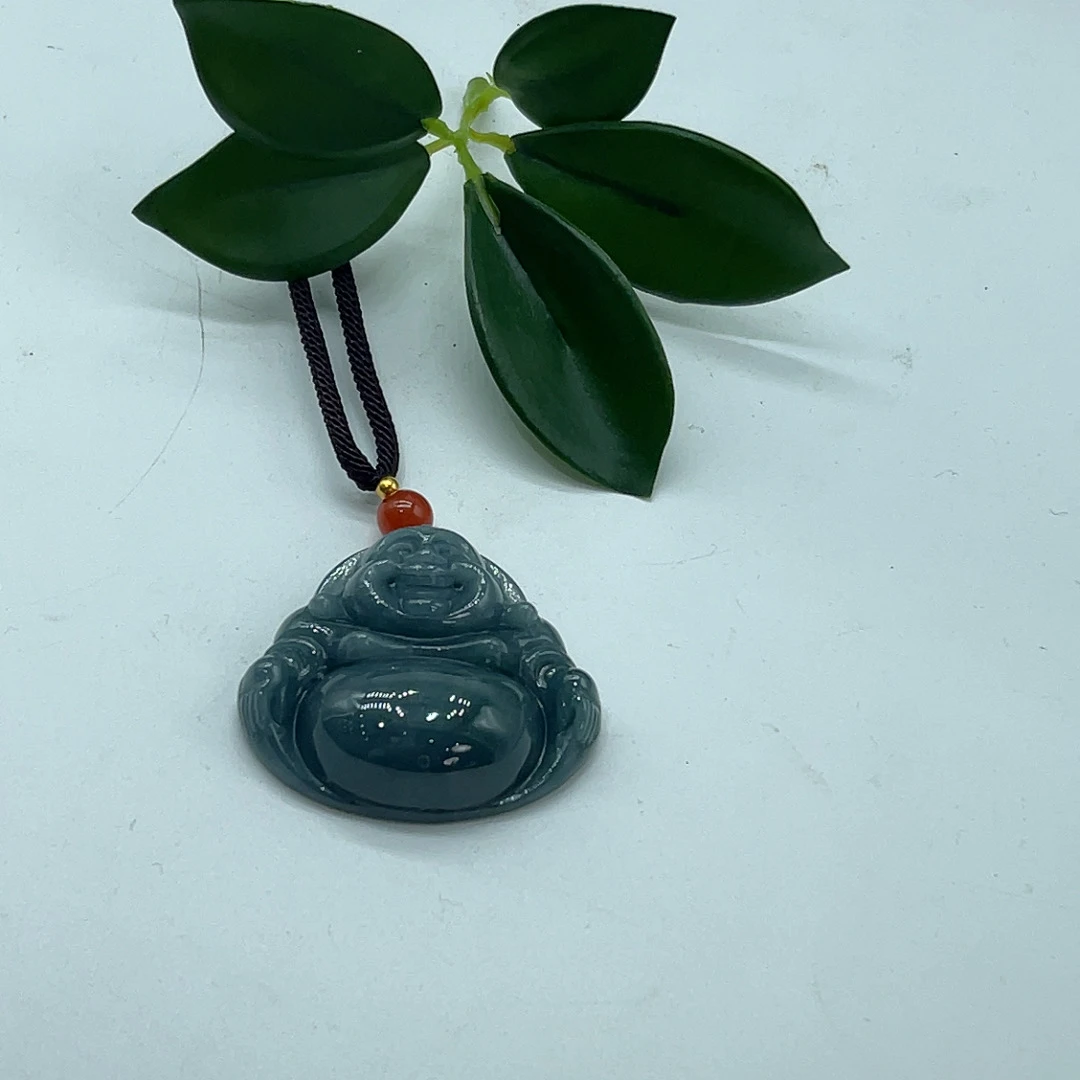 翡翠蓝水佛公吊坠（拍一发一多样性发货）