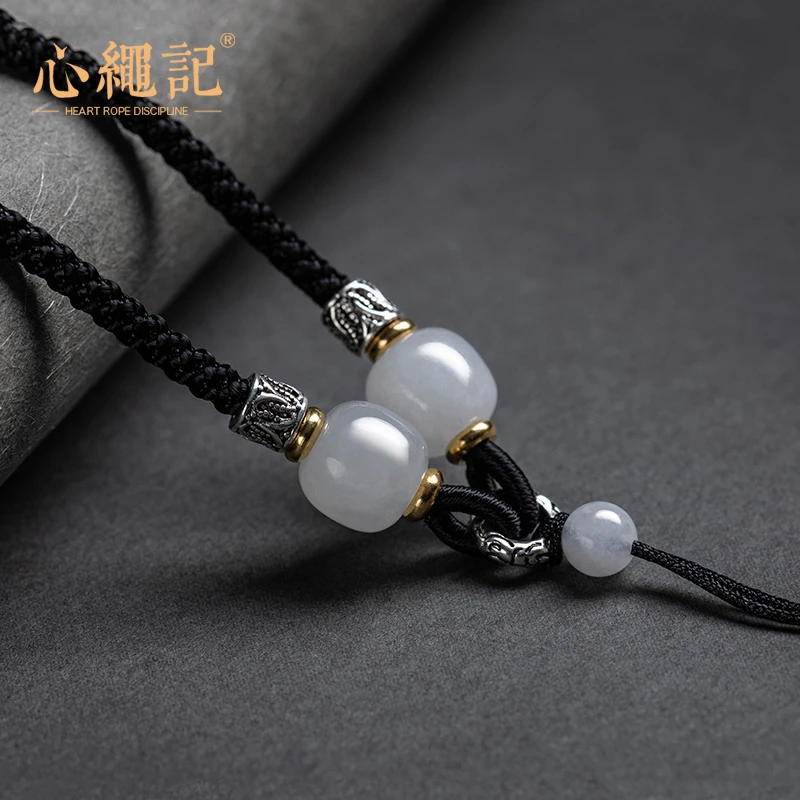 编织男女情侣款玉佛玉坠红绳黄财神吊坠男士玉佛专手工编织玉佛挂