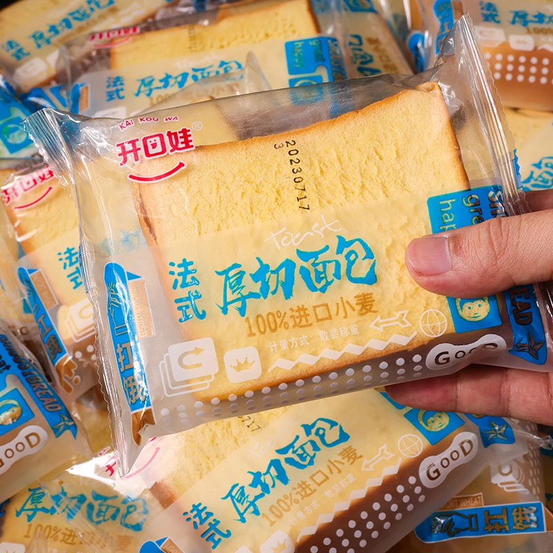 开口娃厚切吐司面包学生上班族早餐代餐手撕软面包独立包装传统