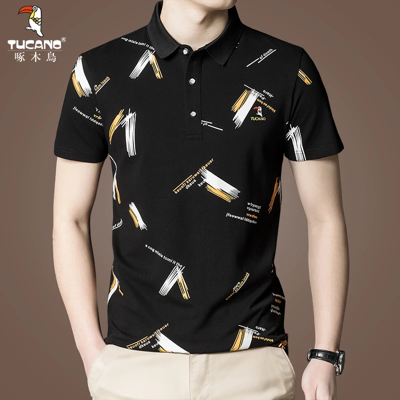 【新品热销】啄木鸟夏季新款高品质男装T恤高端商务男士POLO衫短袖W