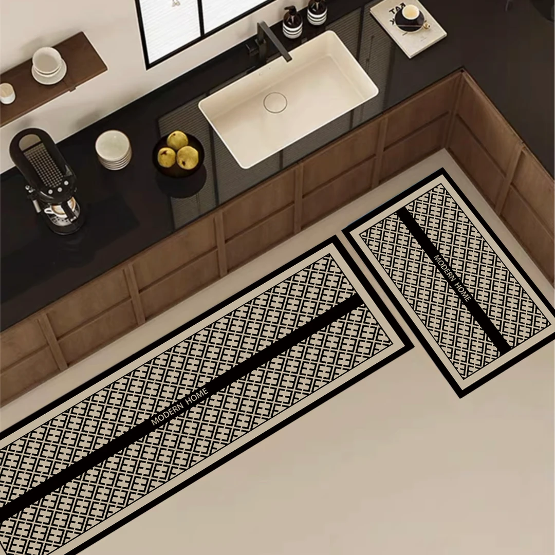 【两-只-羊】多款厨房防滑地垫家用轻奢风网红厨卫脚垫吸水地垫
