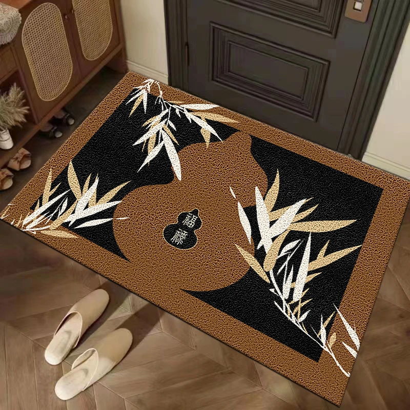 简约中古风几何入户门丝圈刮蹭地垫可裁剪家用除尘刮蹭强脚垫门垫