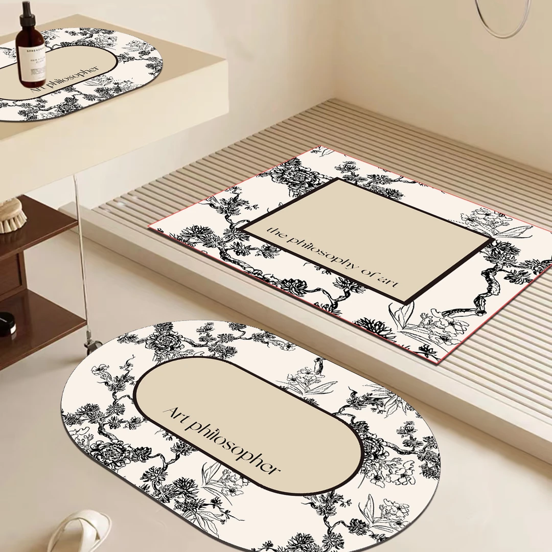 【两-只-羊】两大一小福利搭配款吸水防滑硅藻泥地垫卫生间卫浴脚垫