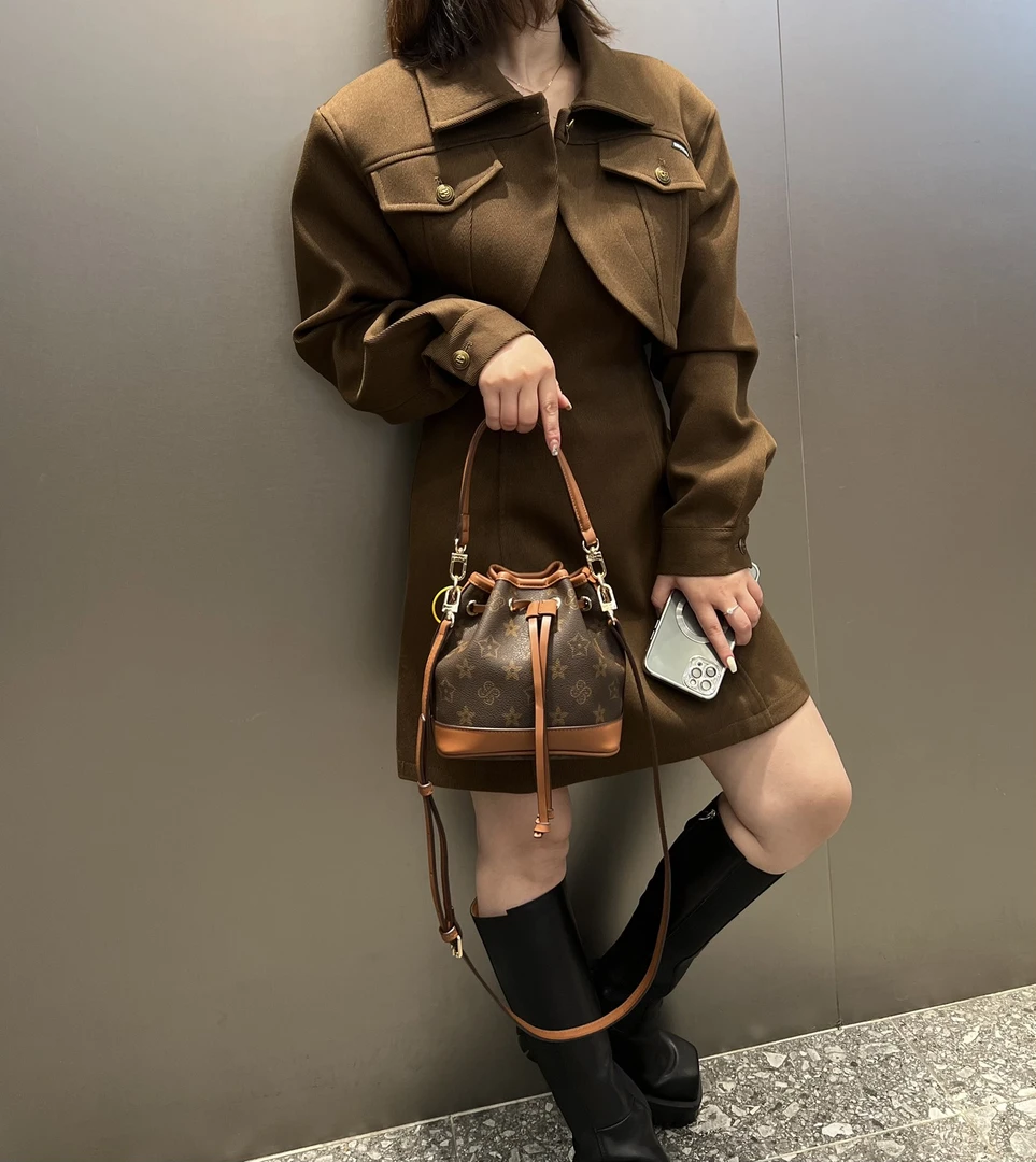 JV/优草坊【福袋包】新款时尚经典气质高品质抽绳单肩斜跨女士包