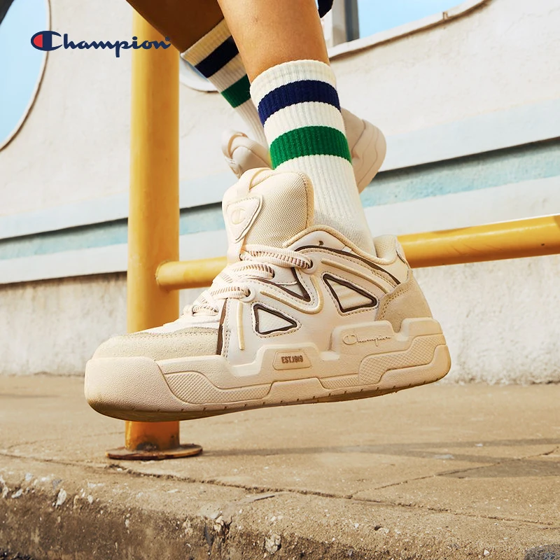 Champion面包鞋男女鞋夏季板鞋小白鞋休闲运动鞋厚底鞋子22FWT06