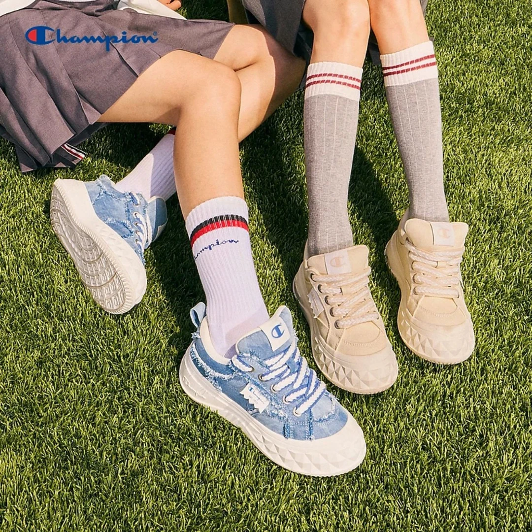 Champion菠萝鞋女士帆布鞋子秋季百搭小众低帮潮流板鞋23FWK03