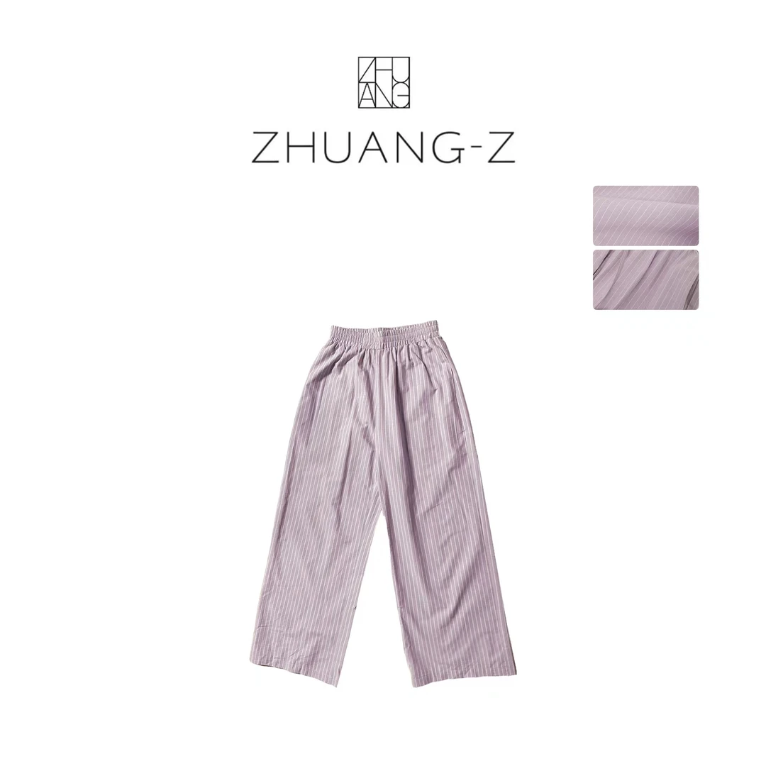 【ZHUANG-Z】（芍药）直筒时尚休闲百搭宽松条纹休闲长裤