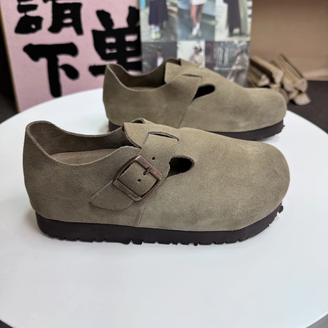 【软木勃肯厚底全包】FF2025新款春夏秋5厘米厚底包跟