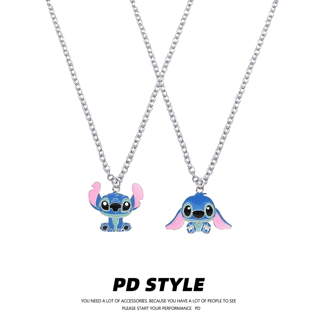 钛钢项链 PDSTYLE自制 卡通俏皮可爱大耳史迪仔情侣项链个性嘻哈